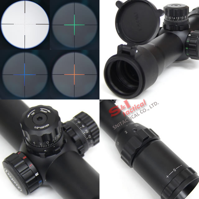 Tactical 1-4x28 Mil-Dot Illuminated Rifle Scope